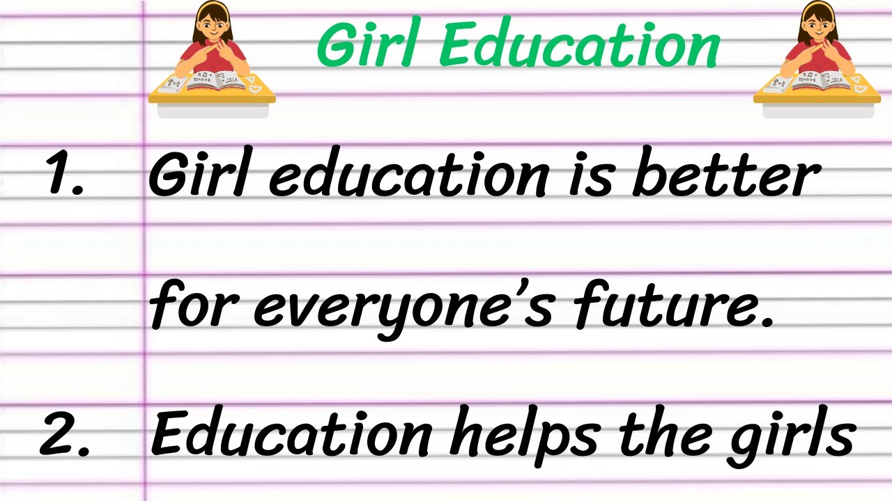 Сочинение на тему «Образование для девочек» (10 строк) на английском языке || Абзац о воспитании ...