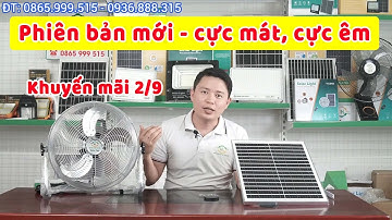 Quạt năng lượng mặt trời chân quỳ, động cơ không chổi than, phiên bản mới nâng cấp cực mát