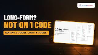 WordHero Review: The Long-Form Editor and the Chat Start Above One Code