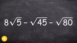 Simplify an expression by combining radicals