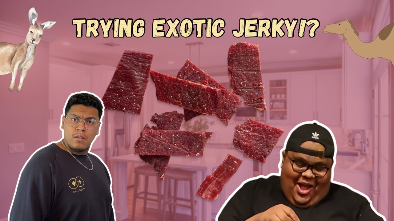 We ate Exotic Jerky!!! You won't believe what gabe did! - YouTube