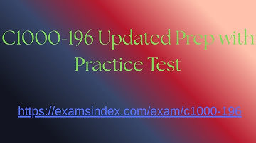 C1000-196 Updated Prep with Practice Test