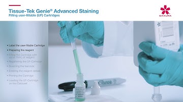 Tissue Tek Genie Advanced Staining System Filling user fillable UF Cartridges