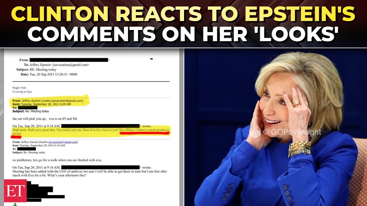 'I don't object to that': Hillary Clinton smirks at Epstein calling her 'much prettier in person'