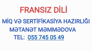 FRANCOPHONİE. FRANSIZ DİLİ. LE FRANÇAIS. Mətanət Məmmədova. Tel: 055 745 05 49