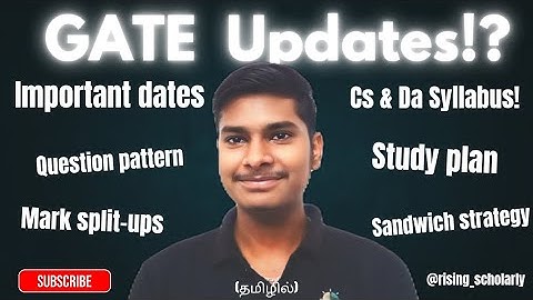 GATE 2027 || Preparation || CS & DA Syllabus || Marks split-ups || study plan 