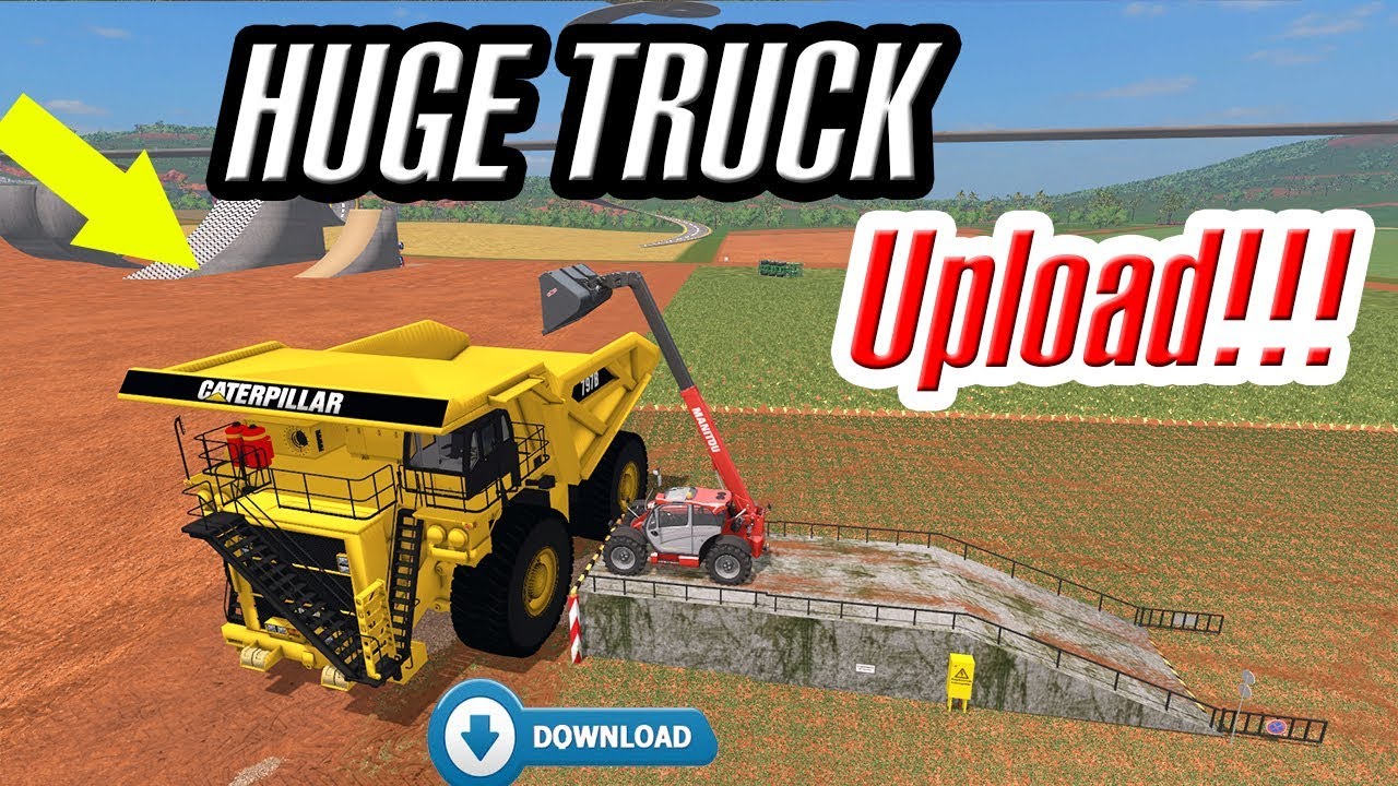Farming Simulator 17: XXL DUMP TRUCK Caterpillar 797B Mod!! Upload Failed!!!🤔😣