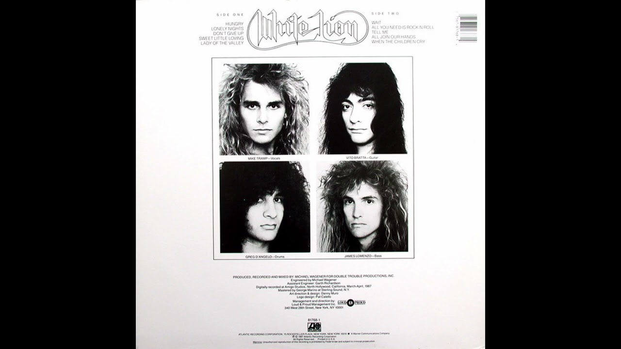A5 Lady Of The Valley - White Lion – Pride 1987 Vinyl Full Album