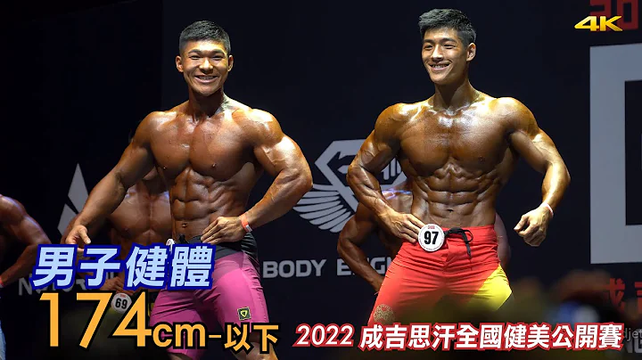 男子健体 174cm- 以下｜2022 成吉思汗全国健美公开赛 [4K](字幕) - 天天要闻