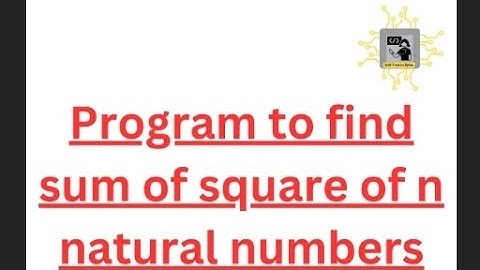 Program To Find Sum Of Square Of N Natural Numbers.#pythonbeginners #learnpython #pythonprogramming