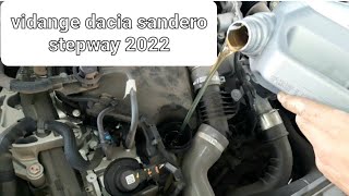 dacia sandero stepway 2022 comment faire une vidange plus filtre à huile/oil change