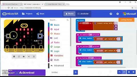 Arrays in micro:bit