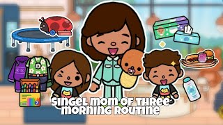 A singel mom of three kids morning and night routine | #toca boca,toca toca # Toca_Gladys #cocomelon