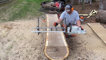 Chainsaw Milling a Perfect Black Walnut Log: Stunning Slabs for Statement Furniture