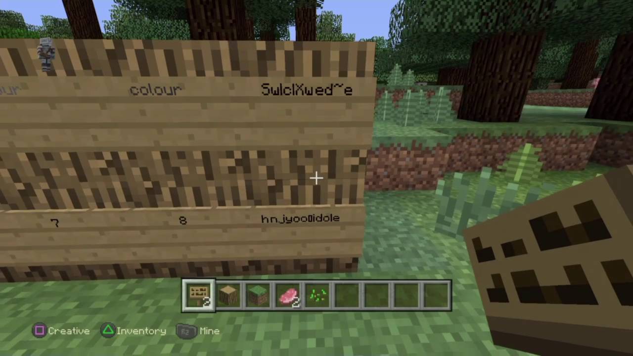 How to make coloured signs on minecraft for ps4 YouTube