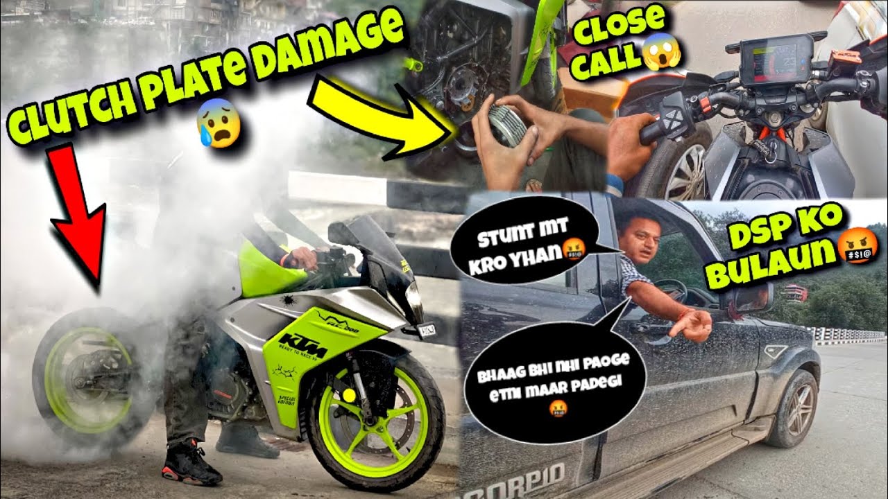 RC200 BURNOUT🔥Clutch Plates Burn ho gayi😰Road RAge with Locals🤬DSP