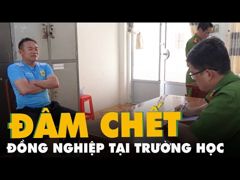 Video Thầy giáo đâm chết đồng nghiệp tại căn tin trường học... - youtube
