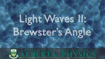 PHYS 130 Lightwaves Part 2: Brewster