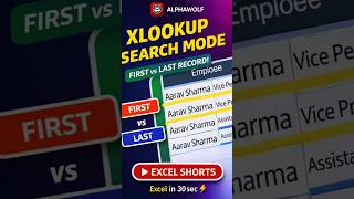 XLOOKUP Not Working? Fix It With This Hidden Mode 😳 Search Mode #excel #xlookup