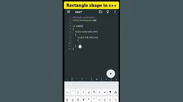 Rectangle shape in C++ #cpp #shorts #youtubeshorts