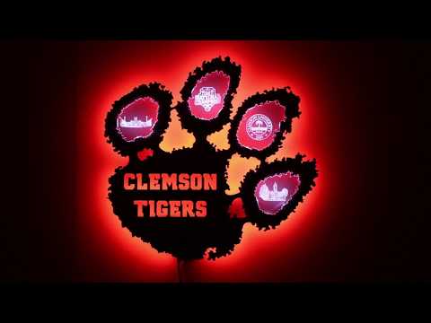 تصویری: Clemson Tiger Paw Decoration Back-Light with WS2812 LED Strip: 5 مرحله (همراه با تصاویر) تصویری: Clemson Tiger Paw Decoration Back-Light with WS2812 LED Strip: 5 مرحله (همراه با تصاویر)