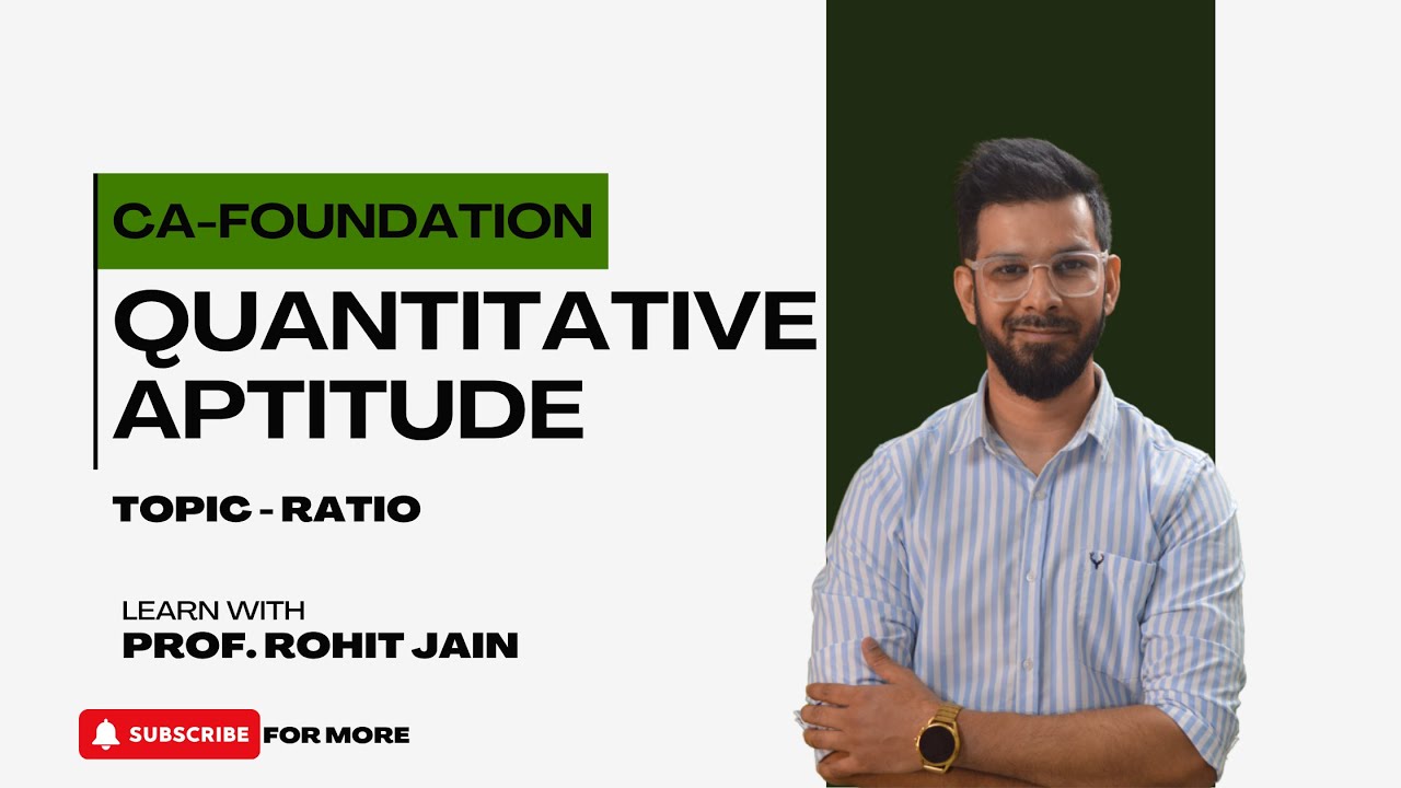 CA Foundation - Ratio ONE SHOT | Full Chapter in 1 Video [Quantitative ...