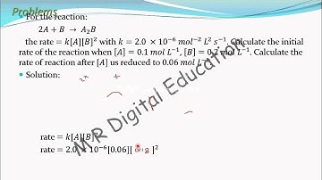 problem/numerical of rate law and order of reaction(chemical kinetics part 26 for CBSE class 12, JEE