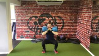 Heels Elevated 2KB Front Squat