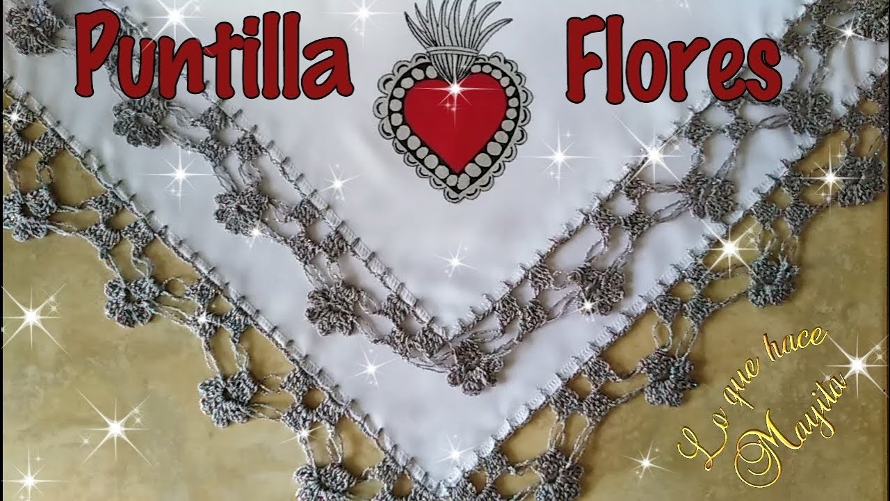 Puntilla de flores | Servilleta de Corazón