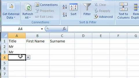 Am 451 Data validation Microsoft Excel 2007 ECDL Advanced ITQ3