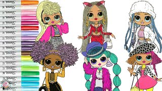 LOL Surprise OMG Coloring Book Compilation Swag Neonlicious Lady Diva Cosmic Nova Snowlicious 24K DJ