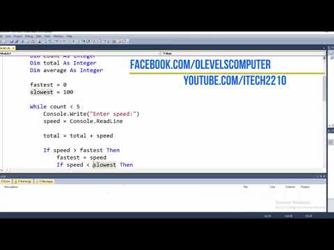 VB.net console program using while statement