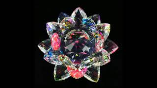 Welcome Prosperity with Fengshui Transparent Crystal Lotus(Color:Multi)(40 mm).