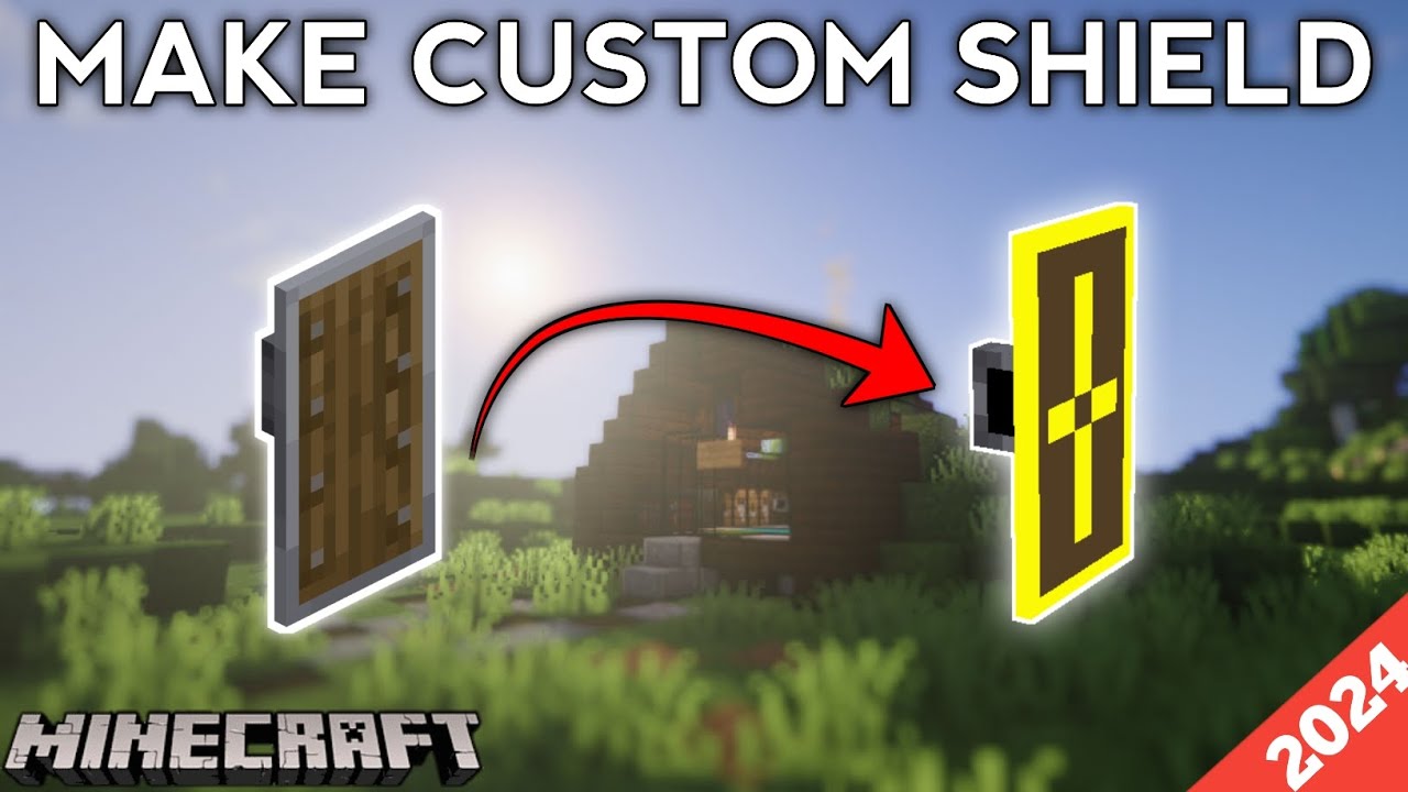 How To Make Custom Shield In Minecraft PE 1.21 - YouTube
