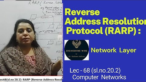 Les 20.2: RARP (Reverse Address Resolution Protocol)