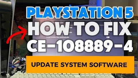 How To Fix PS5 CE-108889-4 Please Install The System Software Update