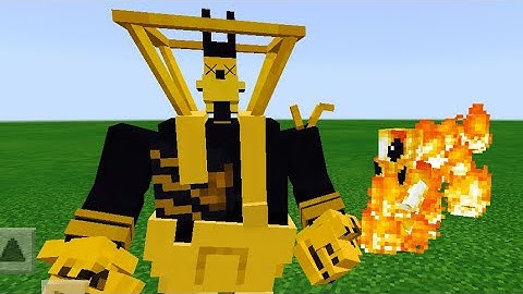 Brute Boris Vs. SCP-457 in Minecraft PE
