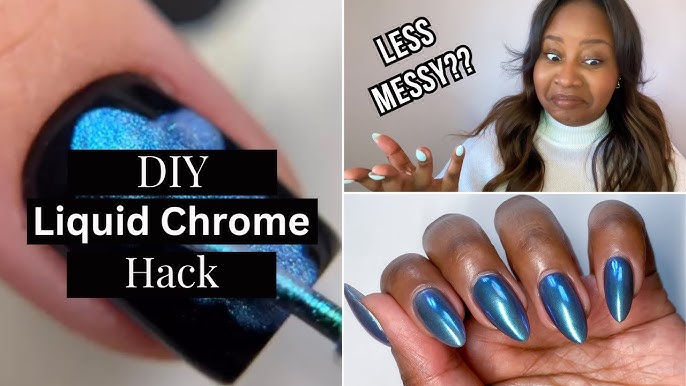 Liquid Chrome Nails 🪙 NEW TREND !? Dust Free And Fast 💫 