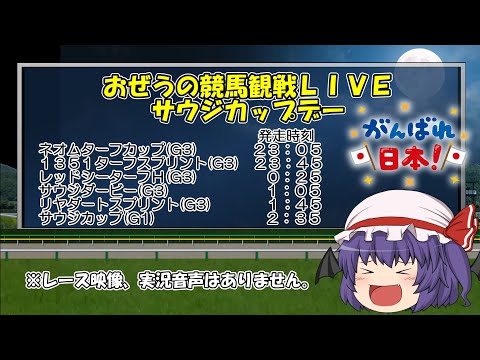 おぜうの競馬観戦LIVE（生声注意！） サウジカップデー