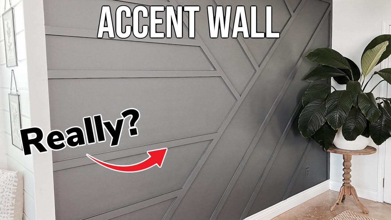 Feature Wall Under $10!!!, RENTER FRIENDLY, DIY Geometric Wall