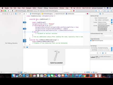 Wireless Debugging in Xcode