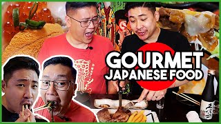 Eating Premium Japanese Food MUKBANG at Habuya - A5 Wagyu, Bluefin Tuna, Uni + 