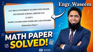 Class 10 Mathematics Model Paper AKU-EB | Full Paper Solution | Paper I