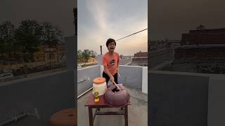 Bhola Baba Bam Bhola Baba 🙏 Beats With Drumsticks, Stool, Plastic Tub and Bottle #shorts