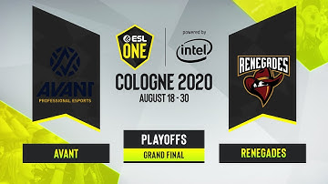 CS:GO - Renegades vs. AVANT [Dust2] Map 1 - ESL One Cologne 2020 - Grand final - OCE