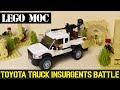 Moc  lego toyota truck insurgents battle  technical  build instructions