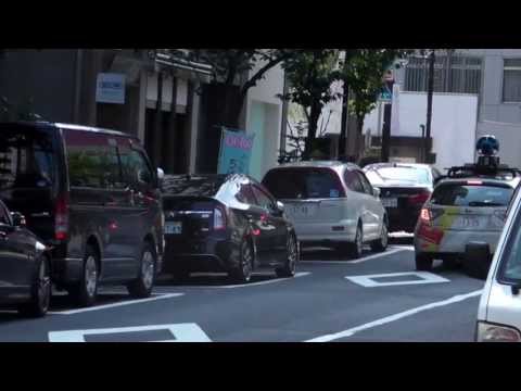 Google street view car Tokyo ストリートビュー カメラ車 銀座を走