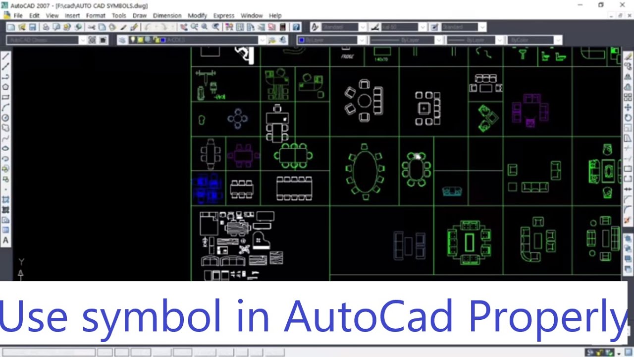 AUTOCAD Amazing symbols and How to use this symbol in Auto CAD 2007 ...