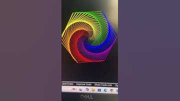 This example will draw a colorful spiral pattern #coding #python code given description