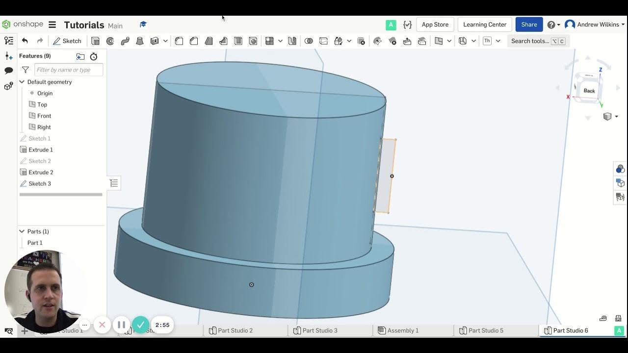 Onshape tutorials external feature to curved surface YouTube